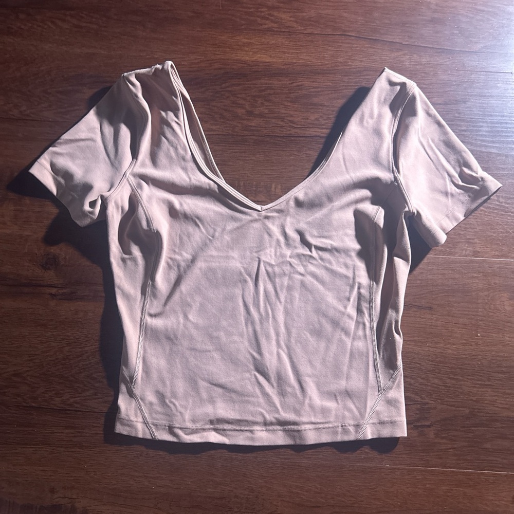 Pink/orange Lululemon Crop Top